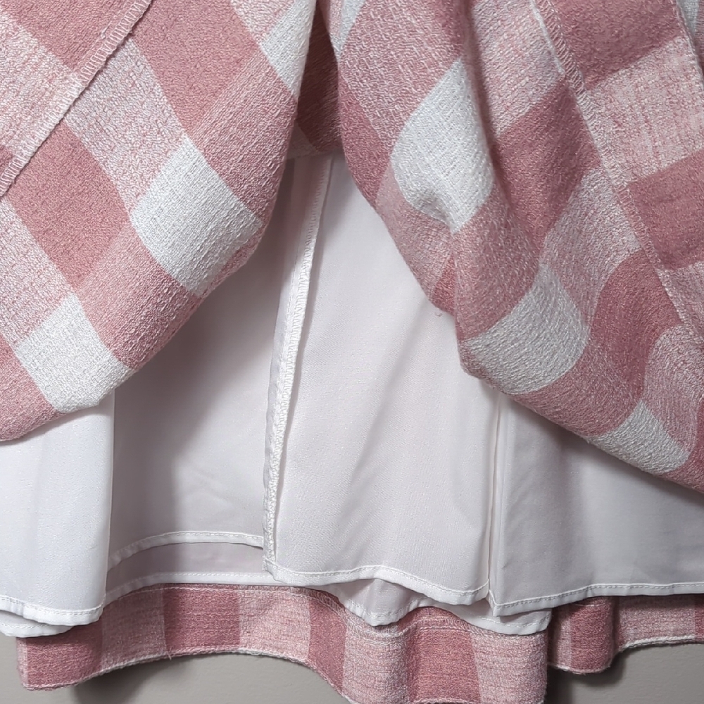 Gal Meets Glam Pink White Polly Cross Back Pleated Sundress 12 Retro Pin Up Vtg - Picture 14 of 16
